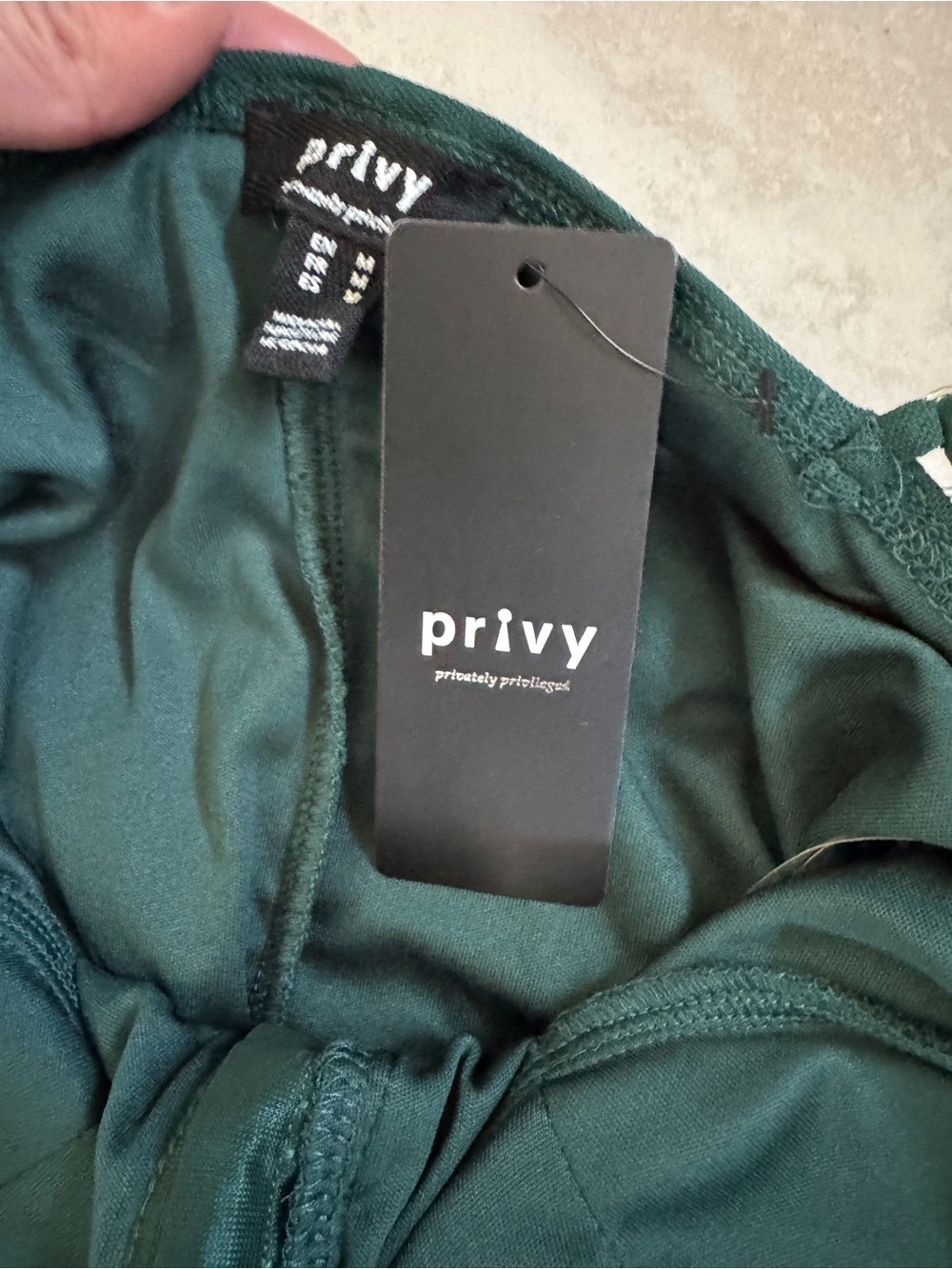 privy Deep Green Ruched Midi Dress with Front Buttons - Picture 5 of 9
